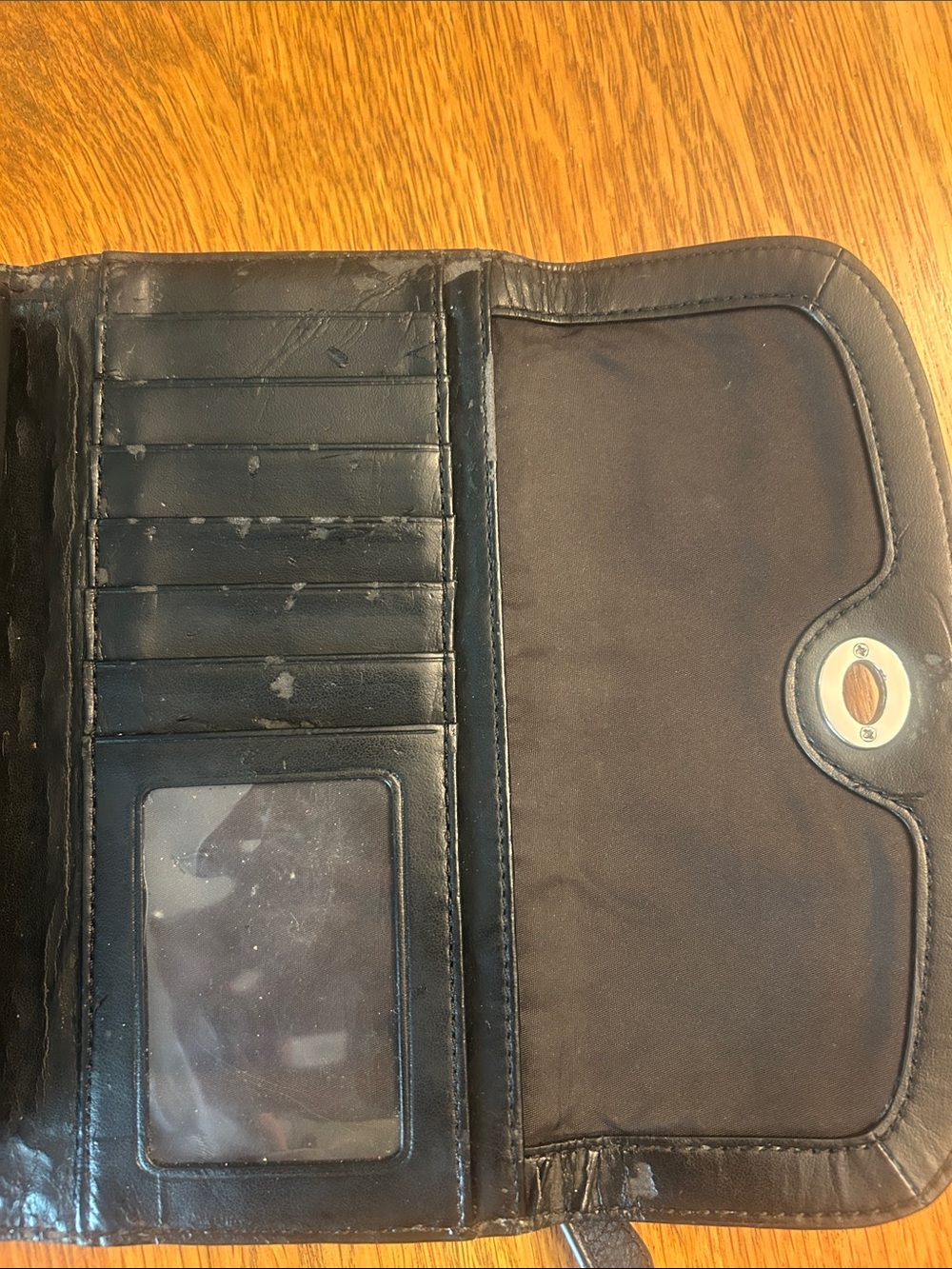 Coach Black Pebbled Leather Turnlock Wallet - Picture 3 of 7
